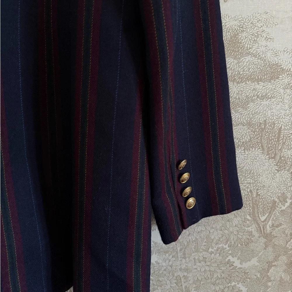 Vintage HTF 100% Wool Ralph Lauren Embroidered Blazer - Picture 6 of 16